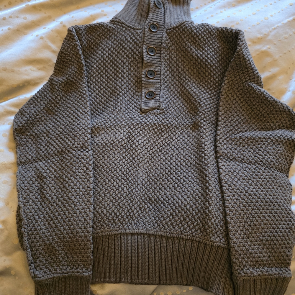 Banana Republic Men's Charcoal Turtleneck Sweater
